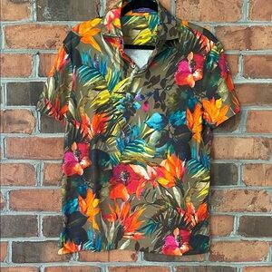 $395 Purple Label Floral Polo